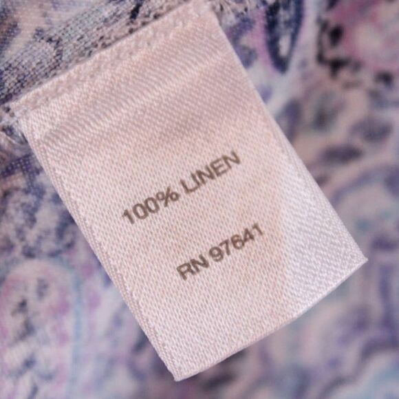 J.Jill 100% Linen Tunic Long Sleeve in Lavender Size Medium - Picture 8 of 9